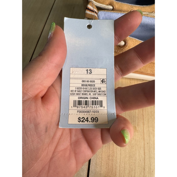 Kids' Reece Boat Shoes - Cat & Jack™ Tan 13 - Picture 6 of 6